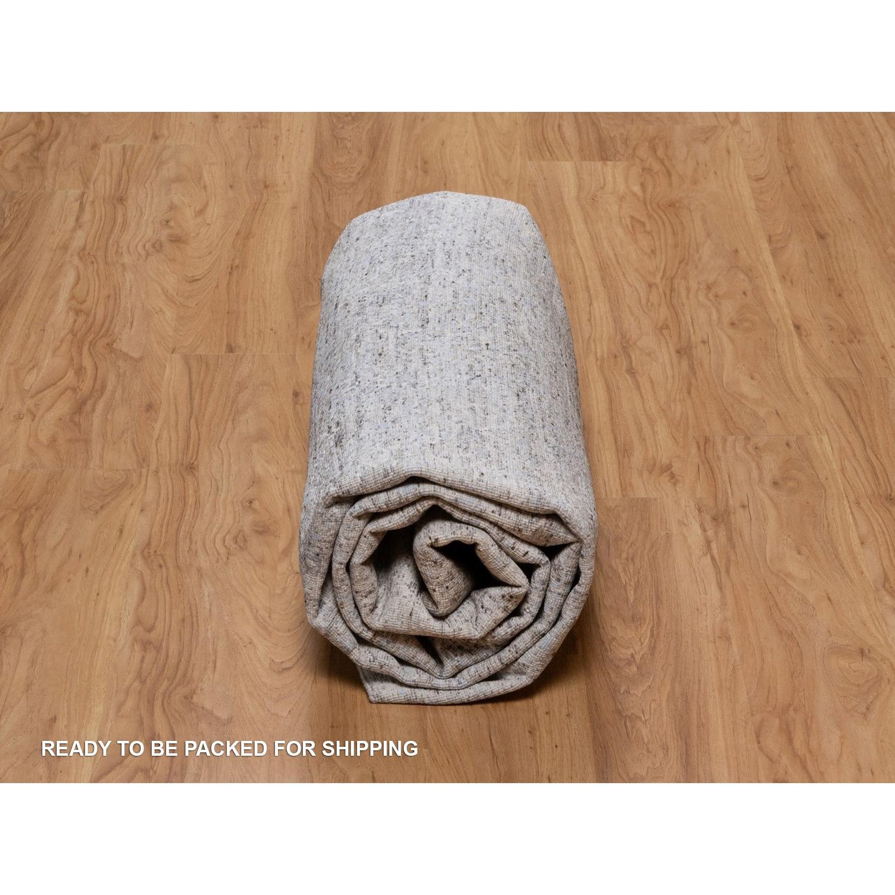 8'x10' Grau Ton in Ton Design Modern Handgeknüpft 100% Wolle Orientteppich im Angebot 3