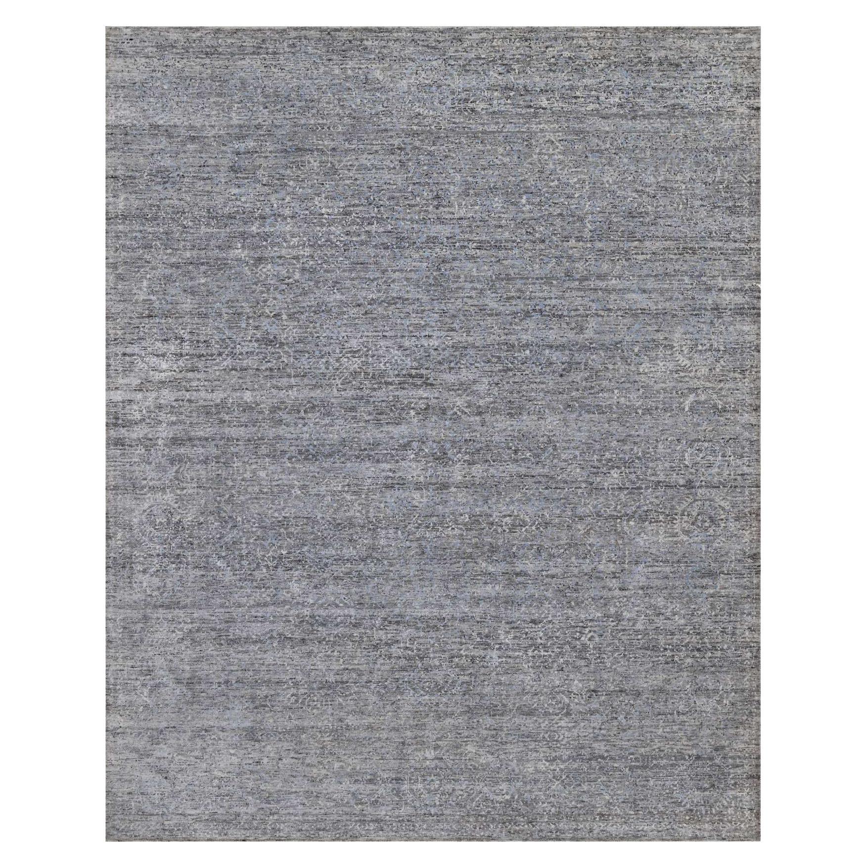 8
x10
 Grigio Tono su Tono Design Modern Annodato a Mano 100% Lana Tappeto Orientale