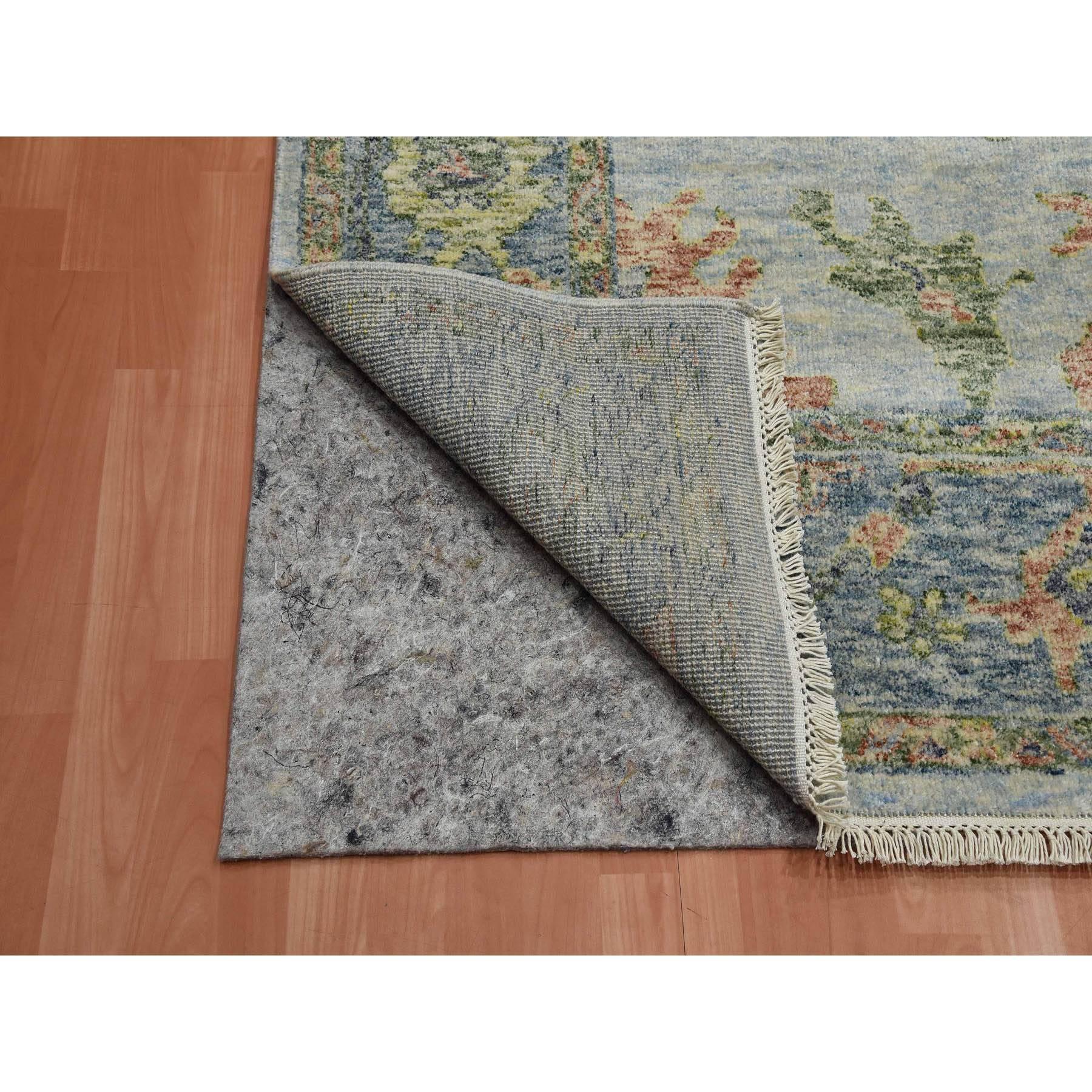8'x10' Tapis d'Orient en laine grise nouée à la main Oushak Salt and Pepper Design Neuf - En vente à Carlstadt, NJ