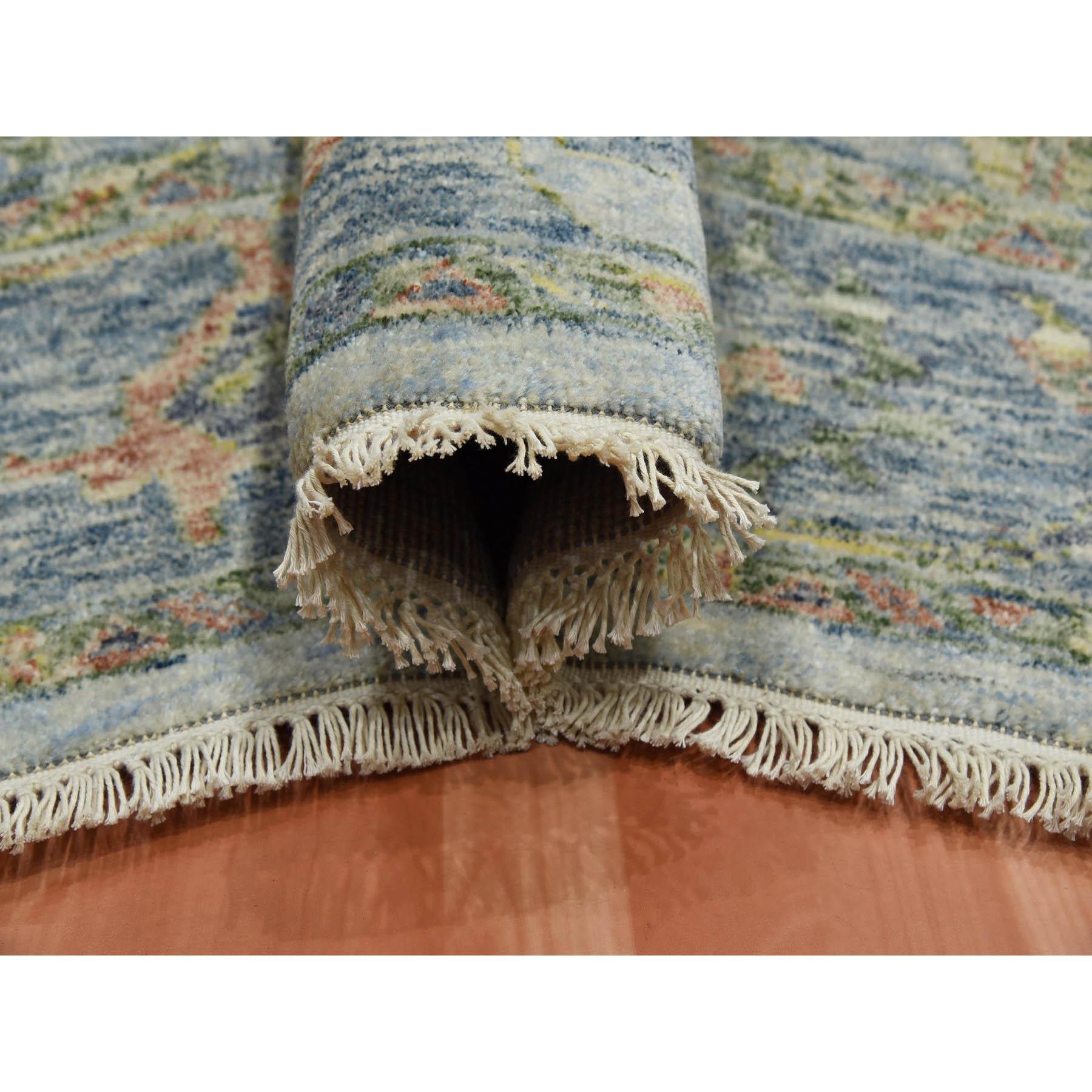 XXIe siècle et contemporain 8'x10' Tapis d'Orient en laine grise nouée à la main Oushak Salt and Pepper Design en vente