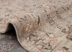 8x10 Gray Wool Vintage Persian Hand Knotted Oushak Wool Rug ( G-12228 )