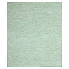 8'x10' Green 100% Wool Oxidized and Distressed Grass Design Hand Knotted Rug