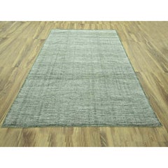 8'x10' Green Oxidized Distressed Grass Design Hand Knotted Wool Oriental Rug