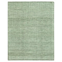 8'x10' Green Oxidized Distressed Grass Design Hand Knotted Wool Oriental Rug