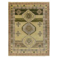 8x10 Green Vintage Style Khotan Persian Oushak Hand Knotted Wool Rug ( G-9417 )