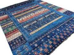 8x10 Hand-Knotted Afghan Gabbeh Rug Premium Hand-Spun Afghan Wool Fair Trade