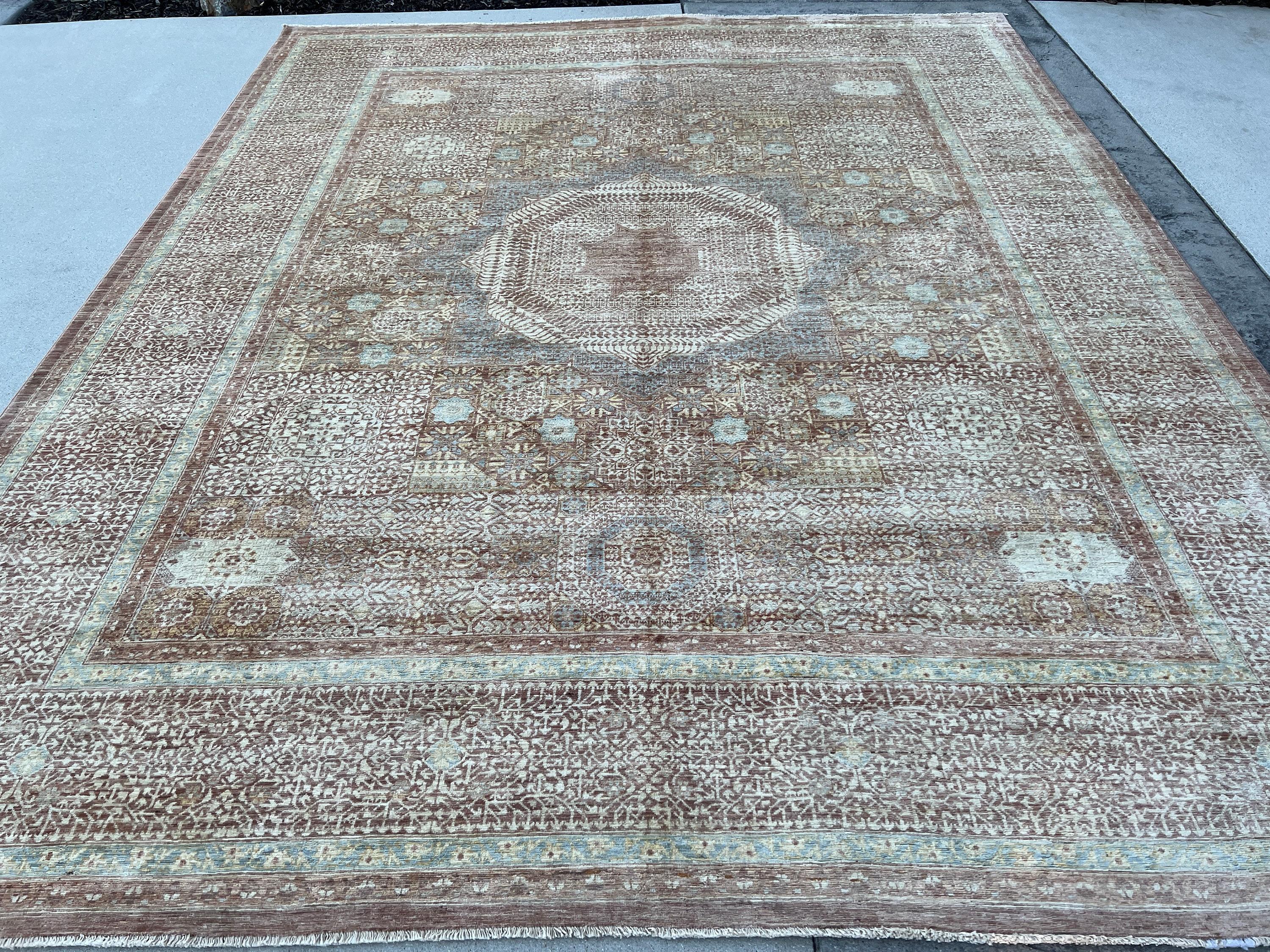 8x10 Hand-Knotted Afghan Mamluk Rug Premium Hand-Spun Afghan Wool Fair Trade In New Condition For Sale In San Marcos, CA