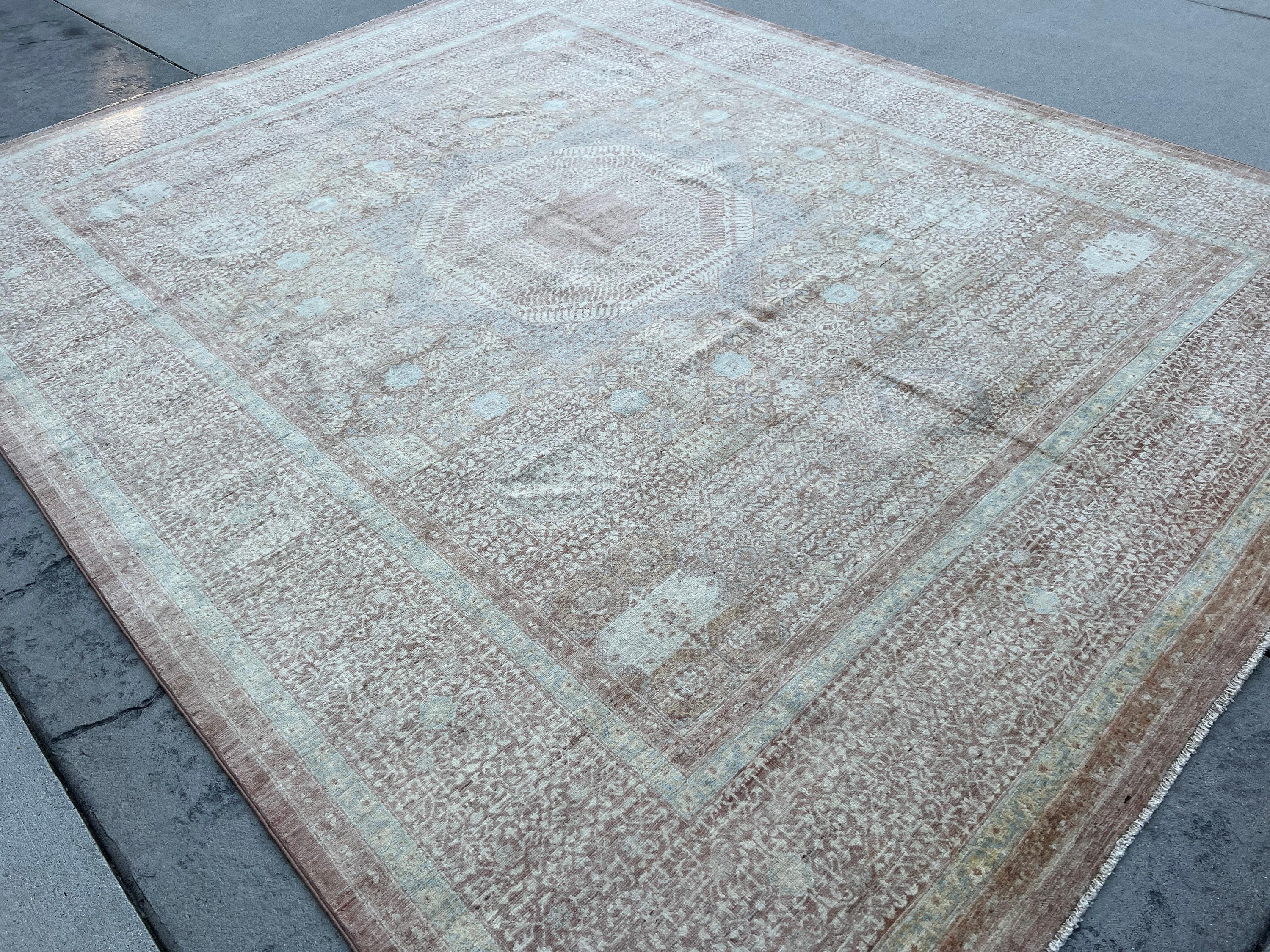 8x10 handgeknüpfter afghanischer Mamluk-Teppich Premium Handgesponnen Afghanischer Wolle Fair Trade im Zustand „Neu“ im Angebot in San Marcos, CA