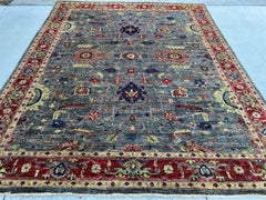8x10 Hand-Knotted Afghan Rug Premium Hand-Spun Afghan Wool Fair Trade