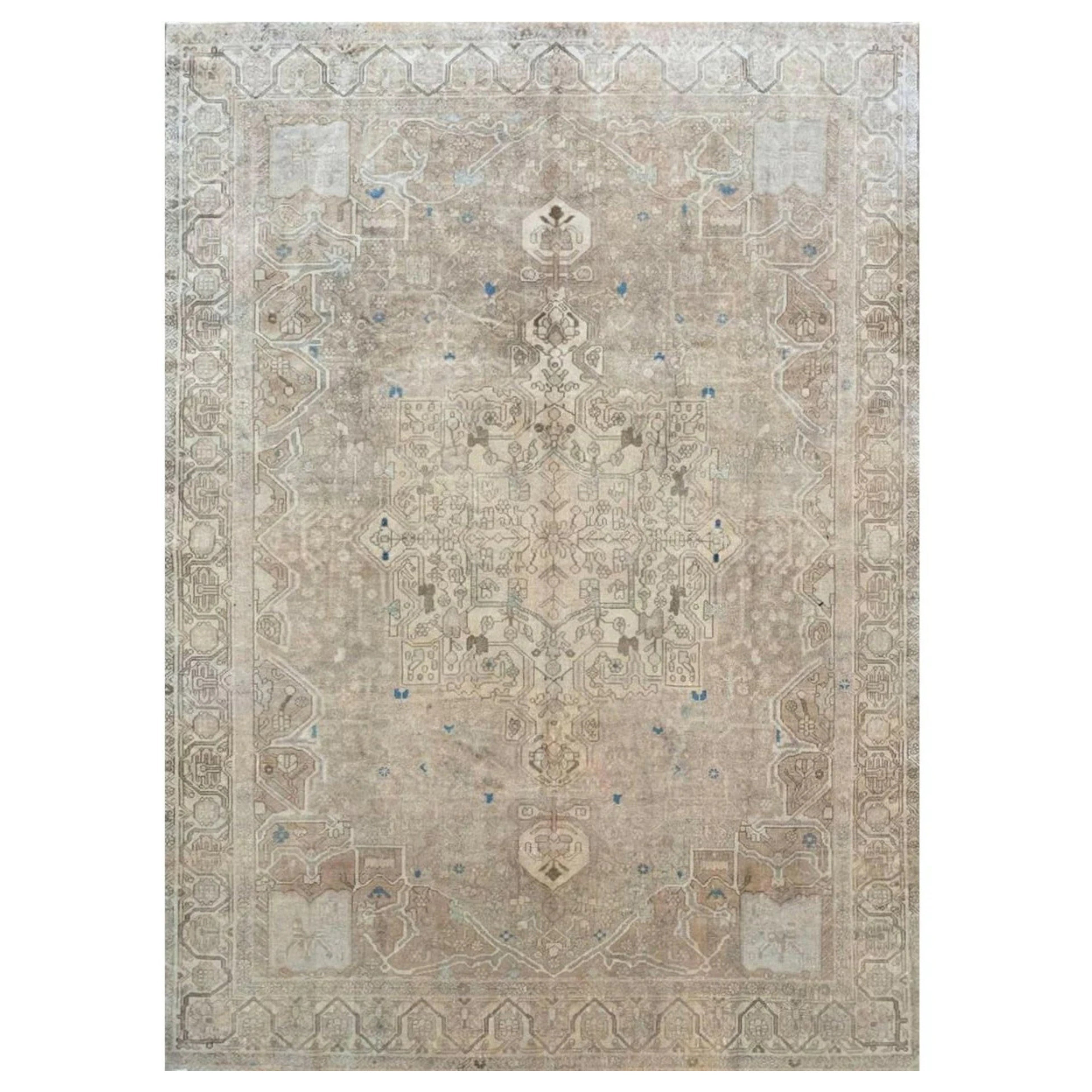 8x10 Hand Knotted Antique Bakhtiari Area Rug