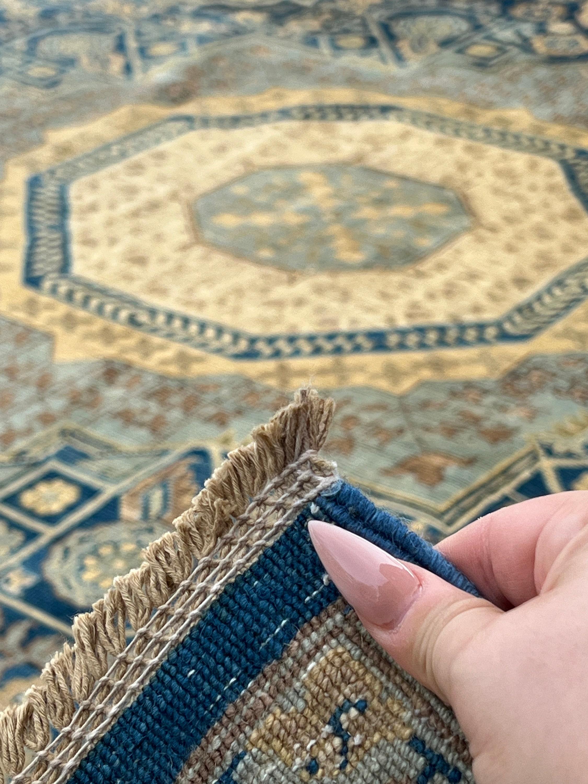 Tapis afghan Mamluk noué à la main 8x10 Tapis de commerce de laine afghan de qualité supérieure tissé à la main en vente 3