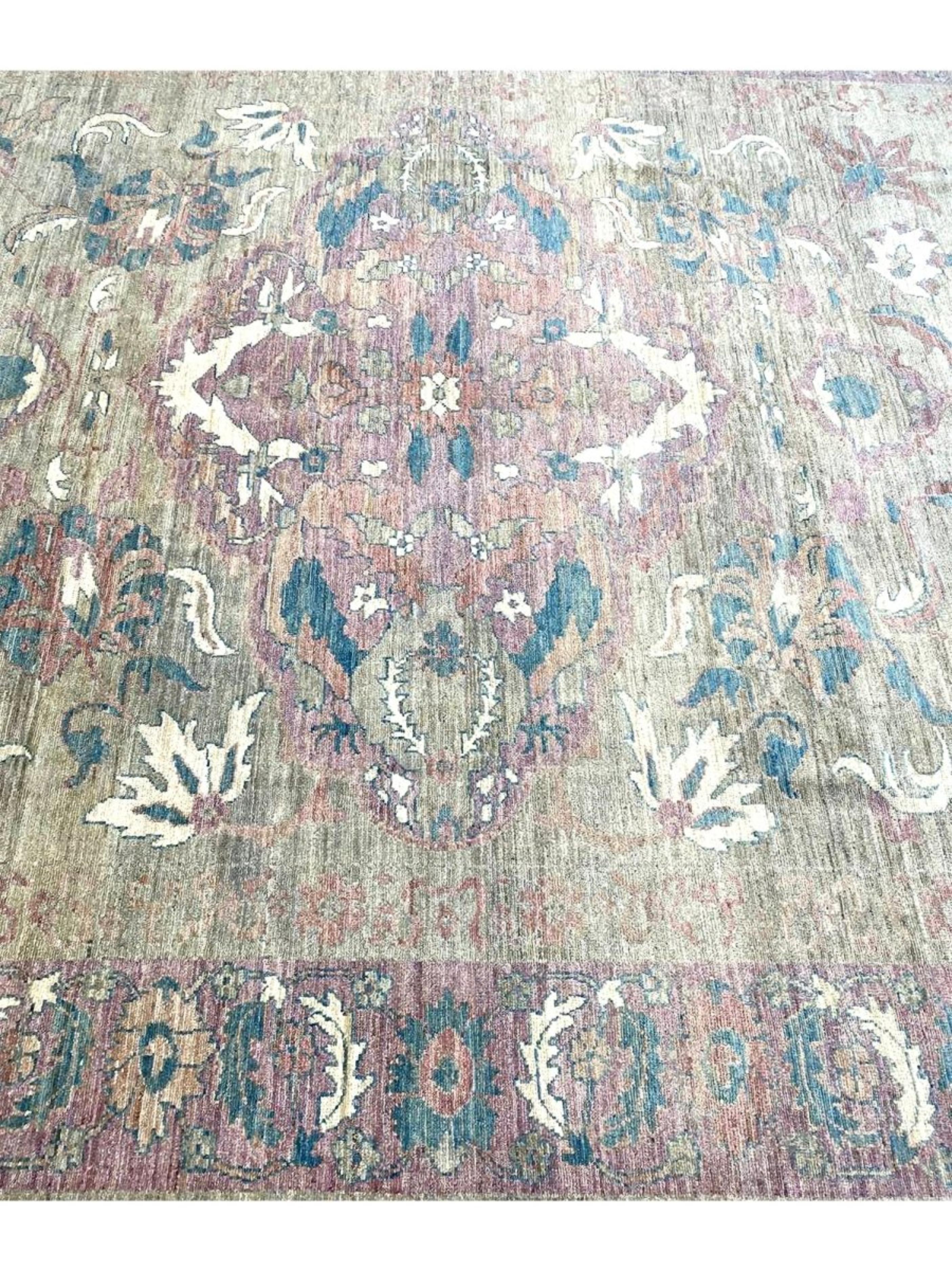 8x10 Hand geknüpft Oushak Stil Bereich Teppich im Zustand „Neu“ im Angebot in Dallas, TX