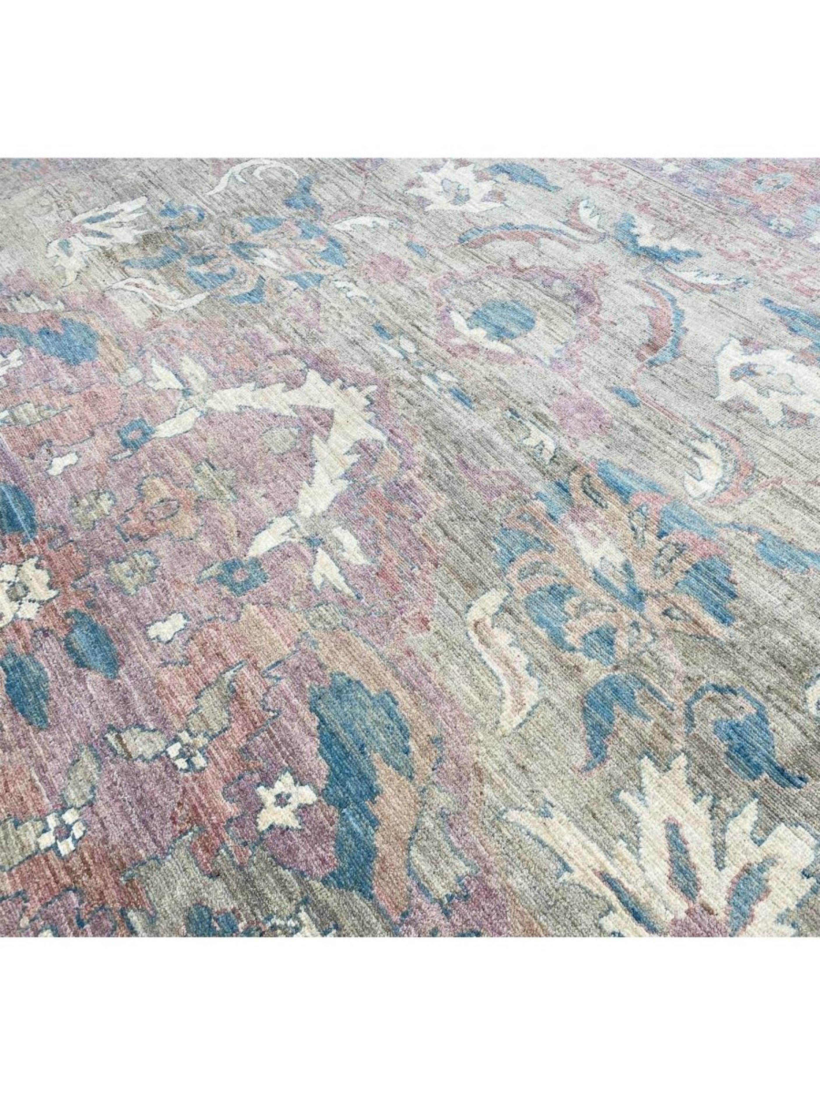 8x10 Hand geknüpft Oushak Stil Bereich Teppich im Angebot 2