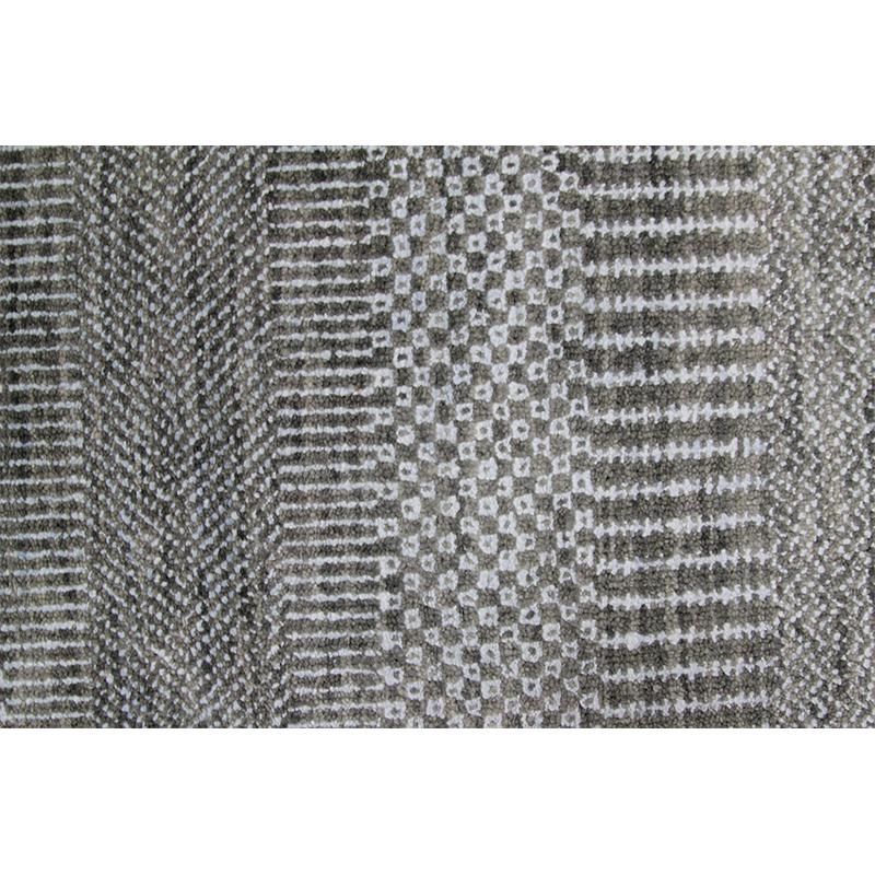 Handwoven transitional Indo rug from RenCollection rugs — handwoven transitional Indo rug featuring a simply elegant all-over design in a taupe color accented with light blue. Created with 100% wool and silk by the artisans of India.
 
Care