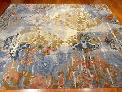 8'x10' Imperia Transitional Handgeknüpfter Teppich aus Wolle und Seide Luxury Area Rug