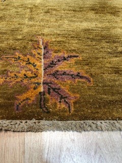 8x10 Isla Willow Brown Floral Modern Hand Knotted Wool Room Size Carpet Rug