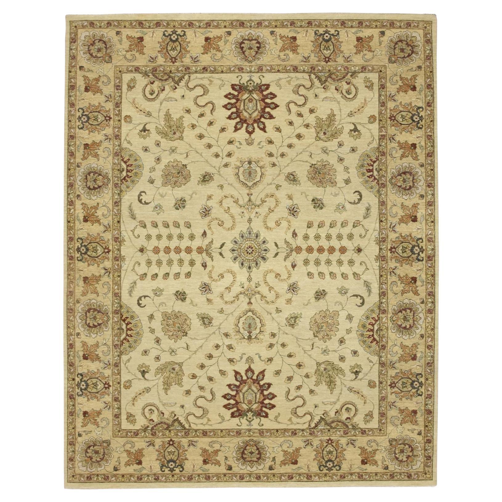 8
x10
Agra avorio con motivo a foglie Ziegler Design Annodato a mano in pura lana