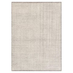 8x10 Ivory Gray Boho Moroccan Hand Knotted Wool Rug ( JC -8811 )