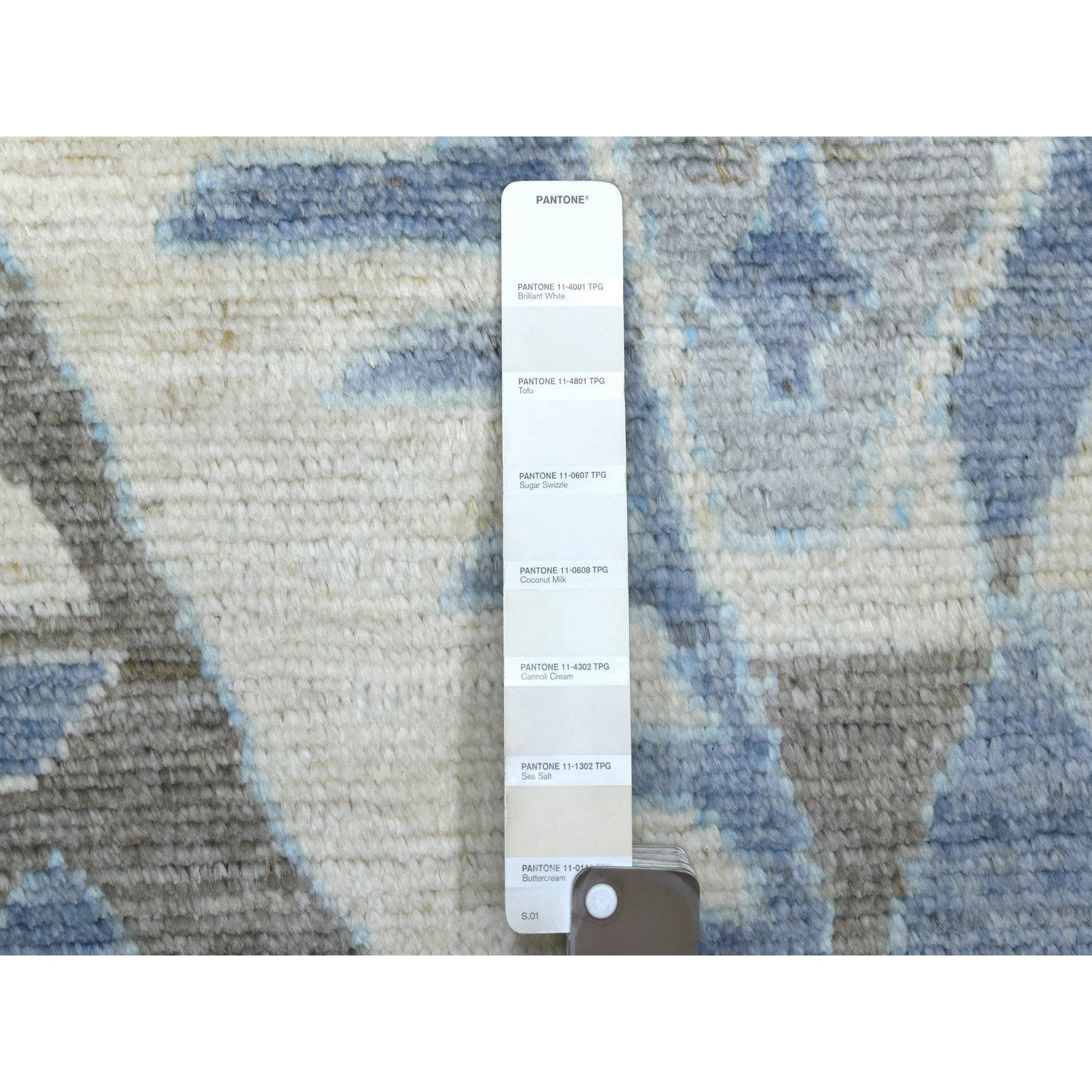 8'x10' Elfenbein, handgeknüpftes anatolisches Design Reine Wolle Orientteppich im Angebot 1