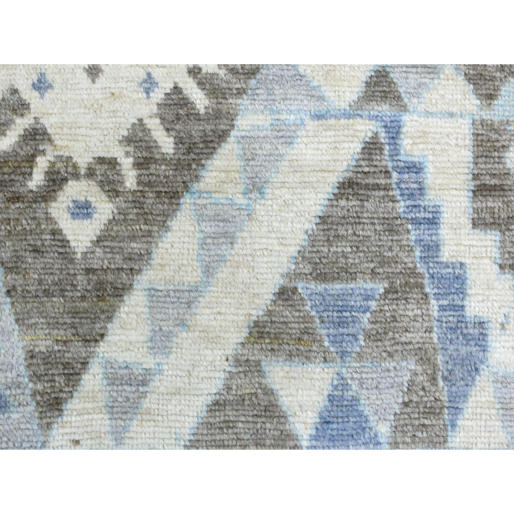 8'x10' Elfenbein, handgeknüpftes anatolisches Design Reine Wolle Orientteppich im Angebot 2