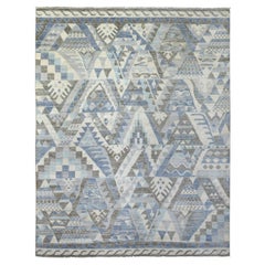 8'x10' Ivory, Hand Knotted Anatolian Design Pure Wool Oriental Rug