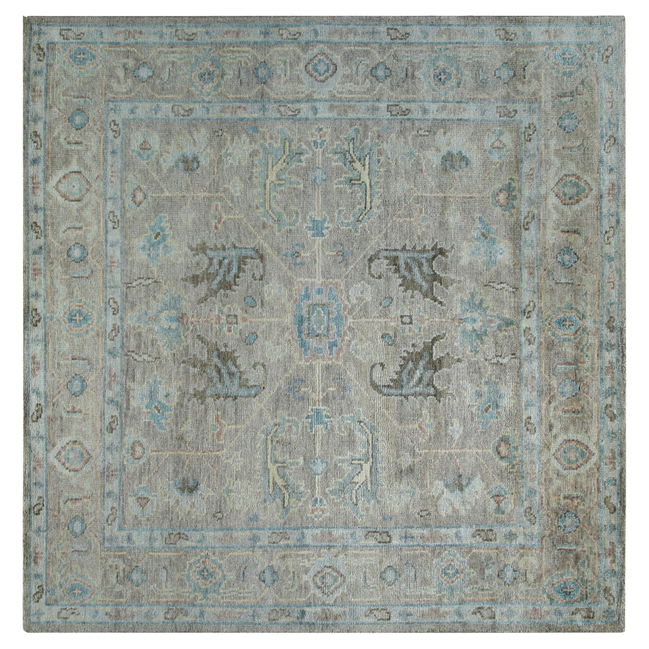 8x10 Ivory Hand-Knotted Wool Faded Serenity Classic Traditional Carpet Rug