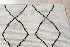 8x10 Ivory Hand-Knotted Wool Mirrored Diamond Lattice Oriental Modern Carpet Rug