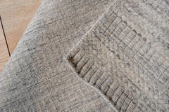 8x10 Ivory Handloomed Wool Subtle Textured Weave Geometric Modern Carpet Rug