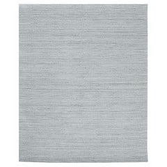 8x10 Ivory Handloomed Wool Subtle Textured Weave Geometric Modern Carpet Rug