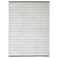 8'x10' Ivory Wool and Plant Based Silk Modern Design Hand Loomed Oriental Rug