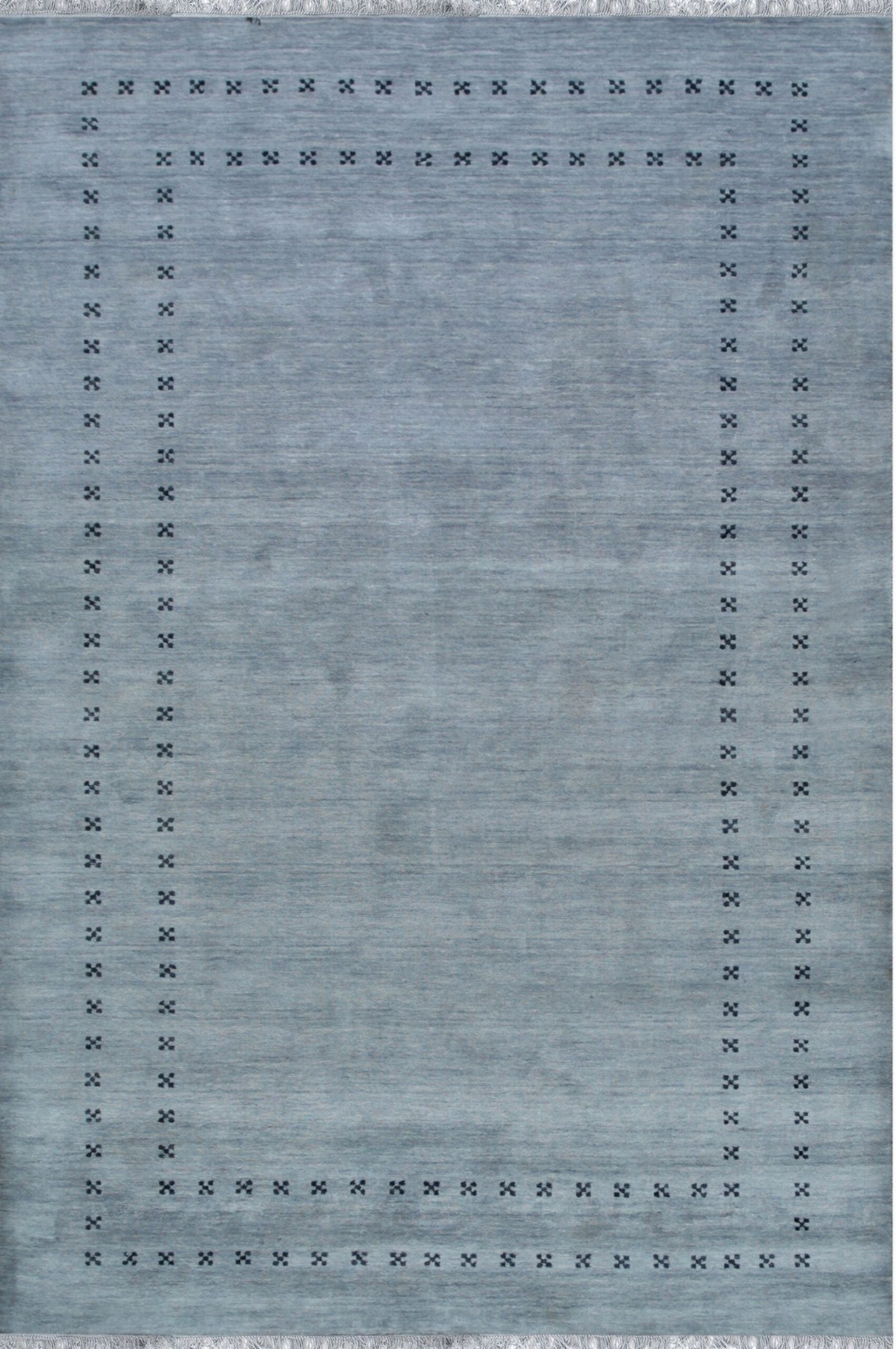 8x10 Jasmine Alluring Gray Solid Open Geometric Modern Handmade Wool Carpet Rug (tapis en laine)