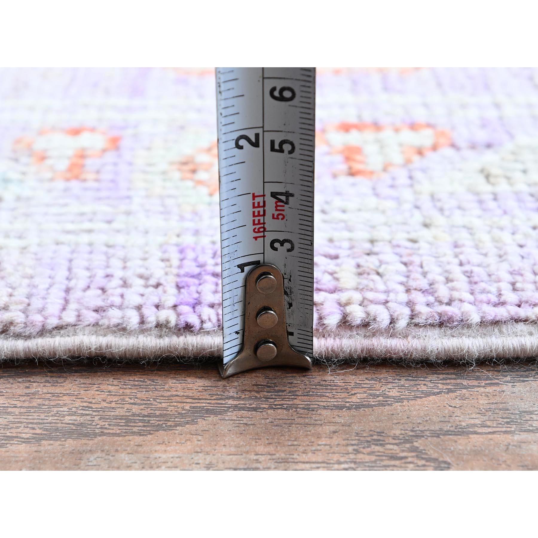 8'x10' Lavendel Lila Afghan Oushak Supple Collection Handgeknüpfter Wollteppich im Angebot 5
