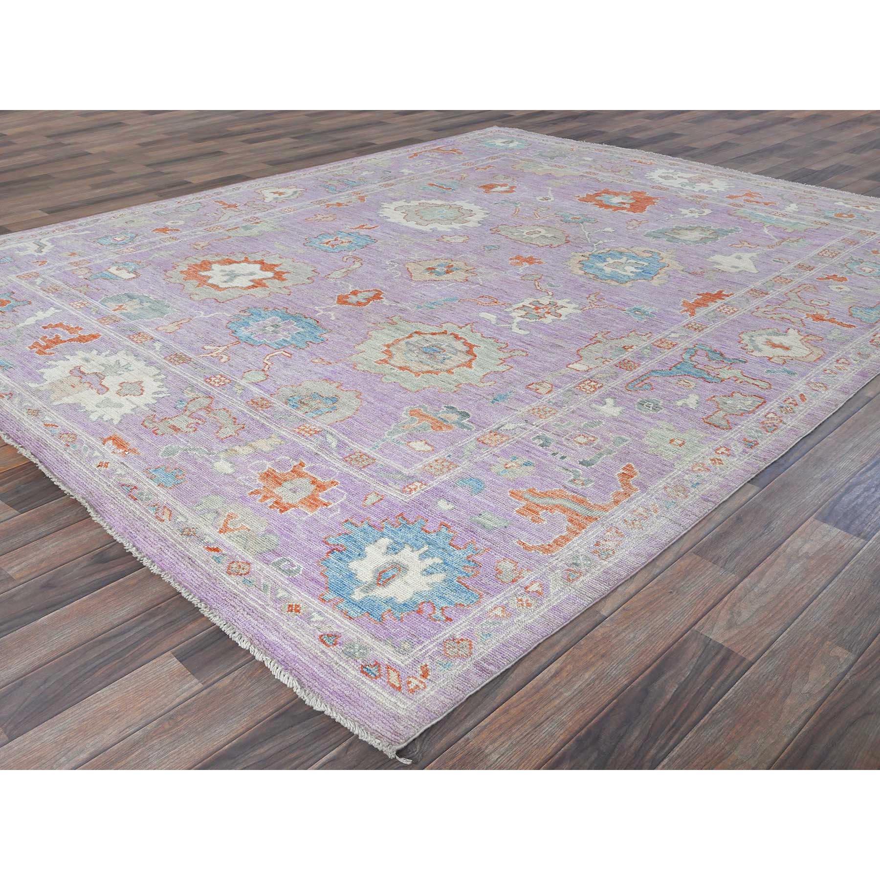 8'x10' Lavendel Lila Afghan Oushak Supple Collection Handgeknüpfter Wollteppich im Zustand „Neu“ im Angebot in Carlstadt, NJ