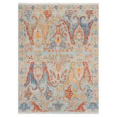8x10 Light Blue Bidjar Style Hand Knotted Wool High Quality Rug ( JC - 9851 )
