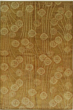 8x10 Lila Jasmine Brown Floral Traditional Hand Knotted Wool Carpet Rug