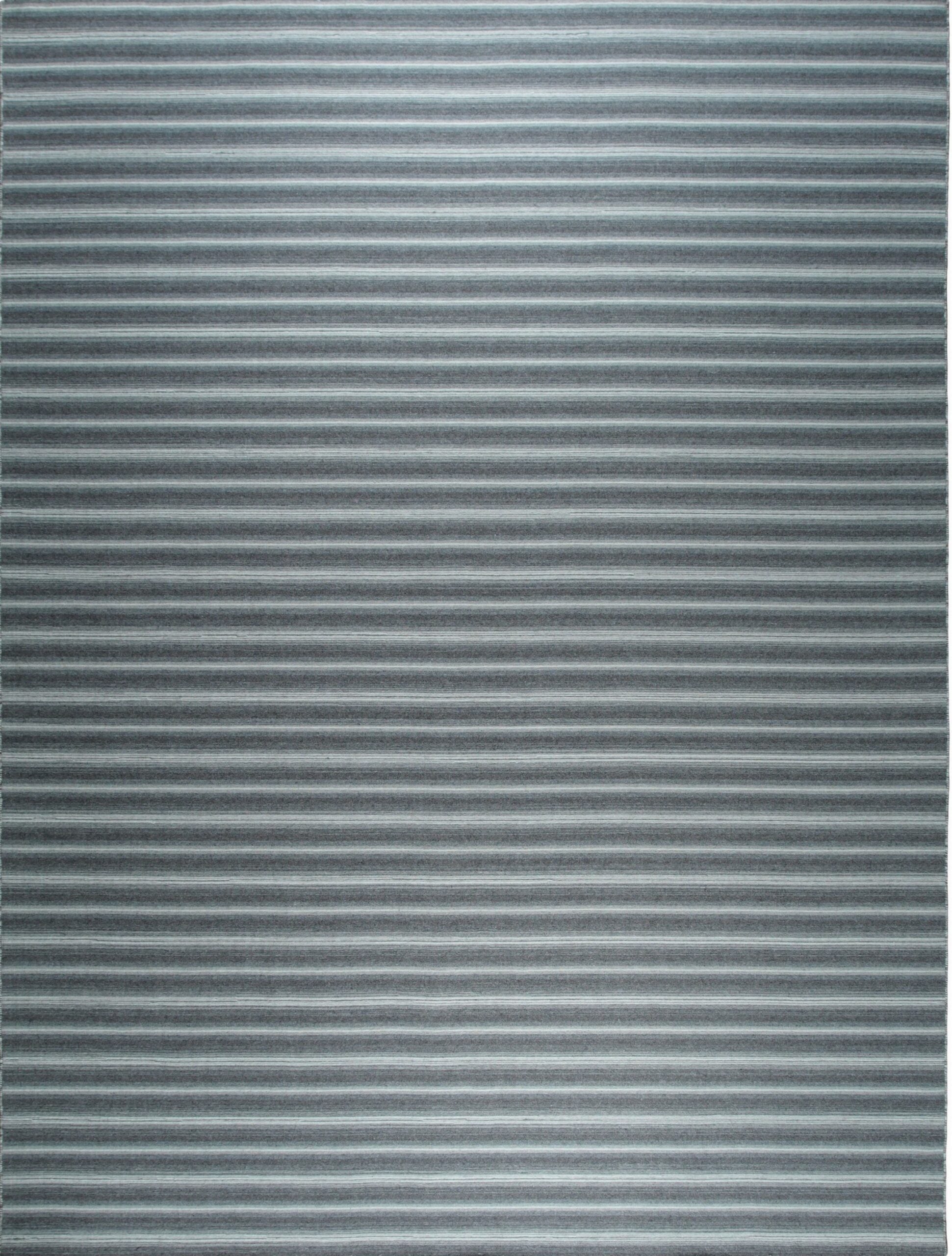 8x10 Lush Timeless Gray Stripe Geometric Modern Kilim Flatweave Wool Carpet Rug