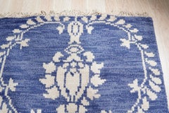 8x10 Luxurious Chloe Blue Floral Traditional Hand Knotted Wool Carpet Rug