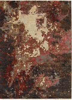 8x10 Lydia Lila Earthy Rustic Modern Hand Knotted Wool Abstraction Carpet Rug