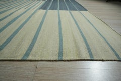 8x10 Majestic Laine Multicolor Kilim Stripe Tappeto moderno in lana a trama piatta