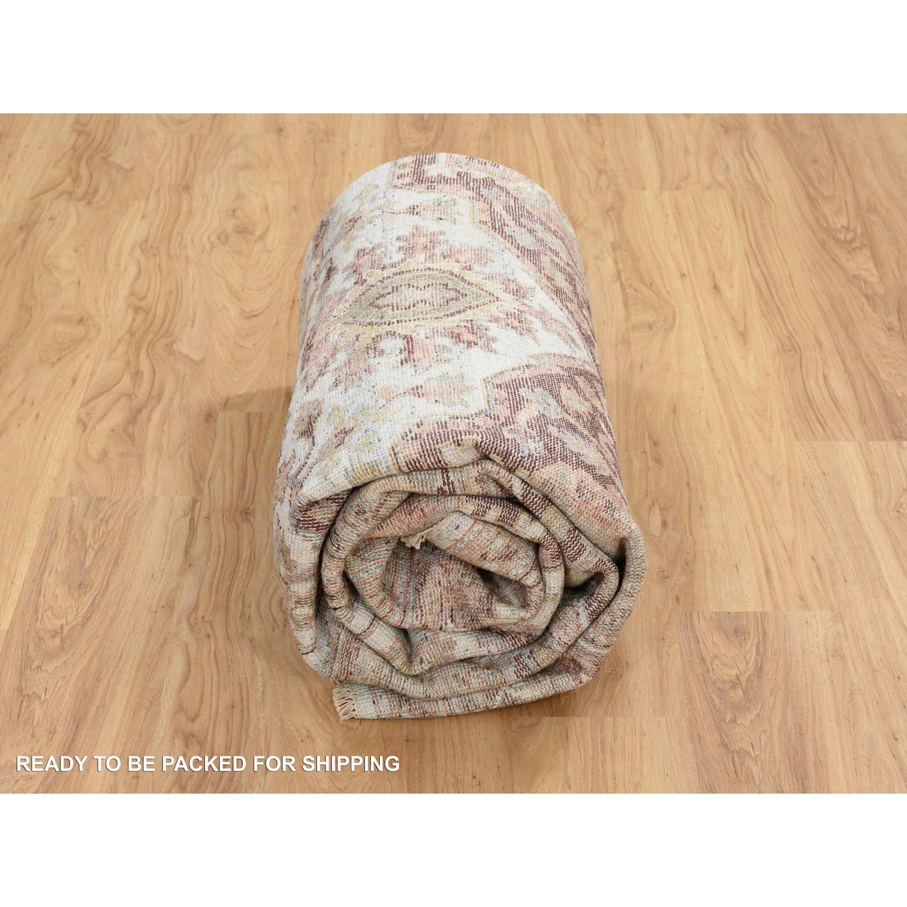 8'x10' Gemischtes Burgund, Heriz Heritage Design, Handgeknüpfter Teppich aus reiner Wolle im Angebot 4
