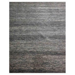 8'x10' Mocha Brown Modern Grass Design Hand Knotted Pure Wool Oriental Rug