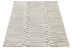 8x10 Modern Geometric Hand-Tufted Wool Area Rug - Neutral Taupe & Cream
