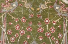 8x10 Moss Green Persian Hand Knotted Wool Rug ( G-12848)