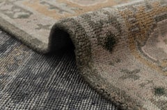 8x10 Muted Earth Tone Vintage Turkish Oushak Handwoven Wool Rug ( G-14686 )