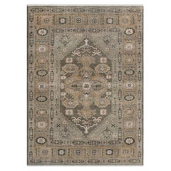 8x10 Tapis de laine Oushak turc vintage tissé à la main ( G-14686 )