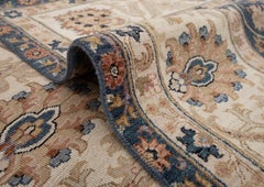 8x10 Navy Cream Persian Sickle Hand Knotted Oriental Rug ( G-12270)