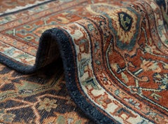 8x10 Navy Handwoven Persian Heriz Style Rug ( G -13401 )