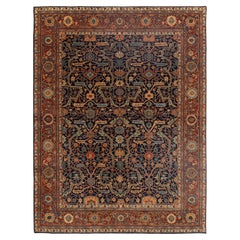 8x10 Navy Rust Mahal Retro Hand Knotted Persian Wool Rug ( G-3200)