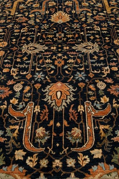 8x10 Navy Rust Persian Inspired Fine Weave Hand Knotted Rug ( G - 12121 )