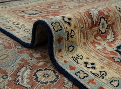 8x10 Navy Rust Persian Hand Knotted Wool Rug ( G-13574)